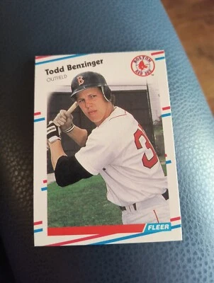 TODD BENZINGER 1988 FLEER #344 FREE SHIPPING - Image 1 of 2