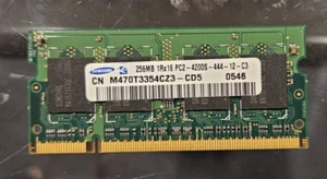 Samsung 256MB 1Rx16 PC2-4200S-444-12-C3 M470T3354CZ3-CD5 Laptop Memory (RAM) - Picture 1 of 2