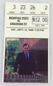 CFB 1986 09/13 Arkansas State at Memphis State Football Ticket Stub - Picture 1 of 2