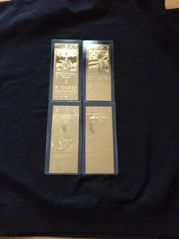 Pittsburgh Steelers Super Bowl IX, X, XIII and XIV 22kt Gold Ticket Set (NEW) Cover