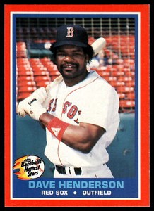 1987 Fleer Hottest Stars #19 Dave Henderson Near mint or better