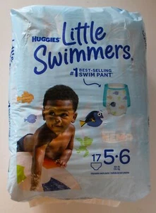 New Huggies LITTLE SWIMMERS Swim Diapers Finding Nemo Size 5 - 6 Pack of 17 - Picture 1 of 7