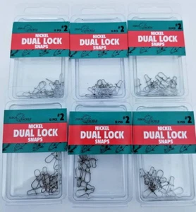 6 PAQUETES DE JEROS TACKLE NÍQUEL DOBLE BLOQUEO BROCHES TALLA 2 - Imagen 1 de 1