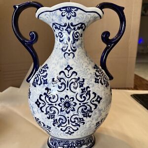 Home Accent Cobalt Blue/Light Blue/ White Vase - Pre-owned in Good Condition 