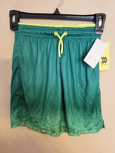 Boys Geometric Ombre Performance Shorts All in Motion Green Small Athletic B09 - Picture 1 of 2