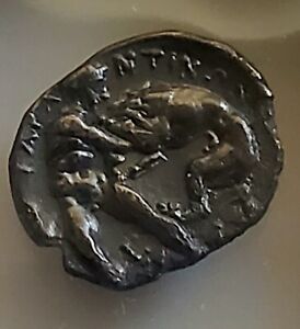 Calabria Taras Heracles Diobol NGC CH VF Ancient Silver Coin
