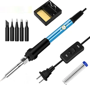 60W Soldering Iron Kit Adjustable Temp Welding Pen Metal Jewelry Electric Repair - Picture 1 of 12