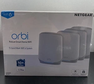 NETGEAR Orbi AX5200 4-Pack Tri-Band Mesh Wi-Fi 6 System (RBK754P) - Afbeelding 1 van 6