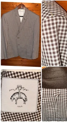 Chaqueta Blazer Brooks Brothers Negra Polar X Thom Browne Algodón, 42R BB3 NUEVA SIN ETIQUETAS Foto 1 de 4