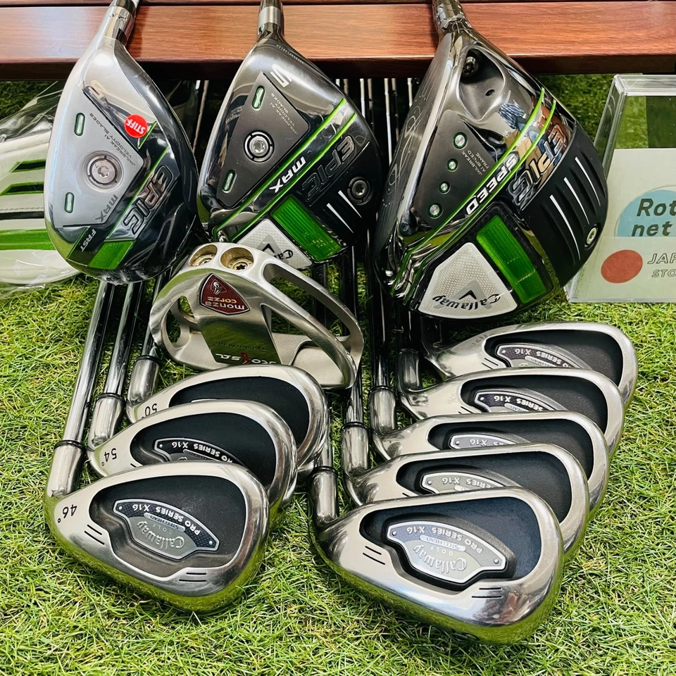 Callaway Fullset Epic 1w5w New 5hy X-16 Iron 5-9PwAwSw 12Pcs S/SR Flex RH Golf - Image 1 of 4