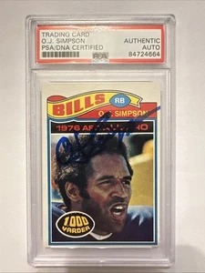 O.J Simpson Buffalo Bills signed Autogramm 1977 Topps Karte PSA DNA AUTO SLAB - Bild 1 von 12