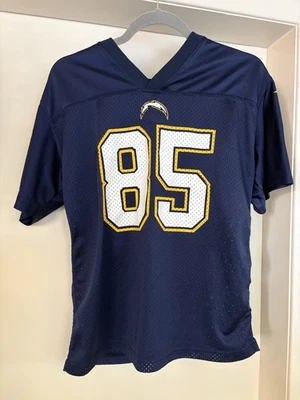 CAMISETA DE FÚTBOL AMERICANO AZUL REEBOK de San Diego Chargers Antonio Gates #85 de la NFL talla XL para niños Foto 1 de 4