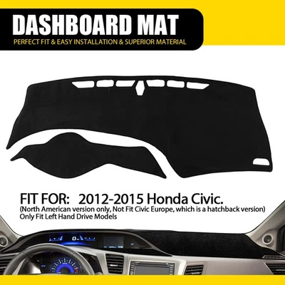 Alfombrilla cubierta a prueba de sol tablero para Honda Civic 2012-2015 almohadilla de protección interior Foto 1 de 4