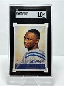 2001 Topps Gallery REGGIE WAYNE Rookie #118 SGC 10 GM POP 2 Colts RC - Picture 1 of 2