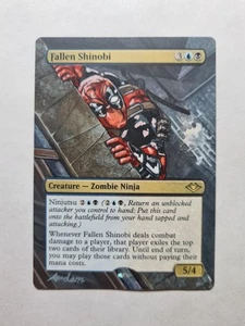FALLEN SHINOBI DEADPOOL MARVEL MAGIC GATHERING ALTERED ART HAND PAINT DEMIAN - Picture 1 of 12