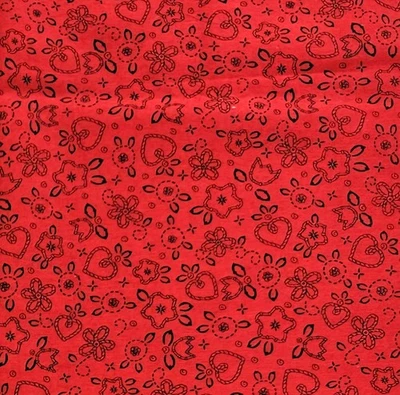 Vintage Mary Engelbreit Cotton Quilting Fabric Red Hearts Floral Rare 13x44 ME - Image 1 of 4