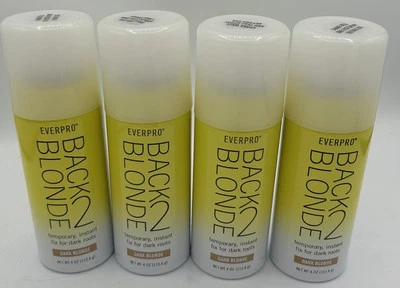 Everpro Back 2 Rubio Temporal Instantáneo Fijación Raíces Oscuras Rubio Oscuro Conjunto De 4 NUEVO Foto 1 de 3