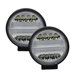 2x Round 24LED Working Light Spot Lamp DRL for Truck Off-road 4WD SUV Acc - Picture 1 of 6