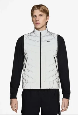 Nike Therma-Fit ADV Reflective Silver Running Vest FZ1131-035 Men’s Size S - Image 1 of 4