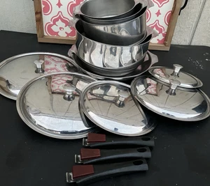 Mixed 15 PC LETANG REMY Triplinox 18/10 Stainless Steel Cookware Set FRANCE - Picture 1 of 19