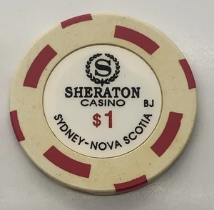 Sheraton Casino $1 Gaming Chip Sydney Nova Scotia Canada Closed - Picture 1 of 2