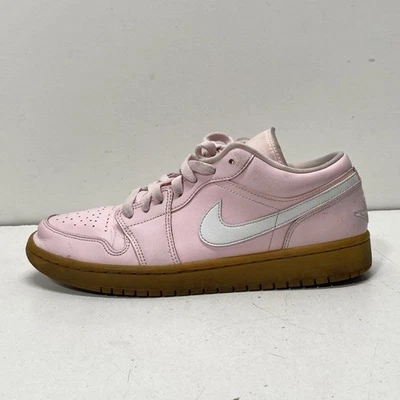 Nike Air Jordan 1 Low Pink Solid Athletic Shoe Women Size 10.5 - Image 1 of 4