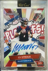 💥CJ STROUD 2023 Wild Card Alumination COMIX HANDSIGNIERT ROOKIE 3/3 (RC) - Bild 1 von 10