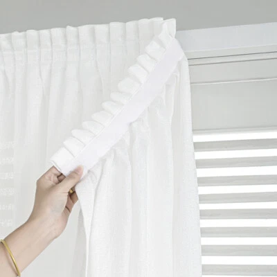 1pc Self-adhesive Curtain No Punching Installation Balcony Semi-blackout Pasted - Image 1 of 4