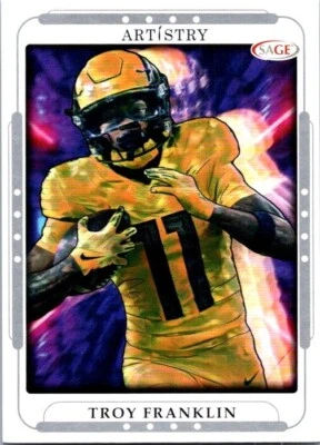 2023 Sage Artistry Football Troy Franklin Jr. #114 Silver Grey Oregon Ducks SP - Image 1 of 2