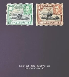 KUT - 1952 - KGVI - Royal Visit Set - UH - SG 163-164 - Imagen 1 de 2