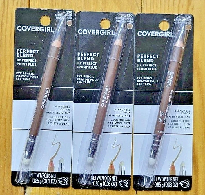 3 X COVERGIRL #130 SMOKY TAUPE PERFECT BLEND EYE PENCIL 0.03oz - Image 1 of 1