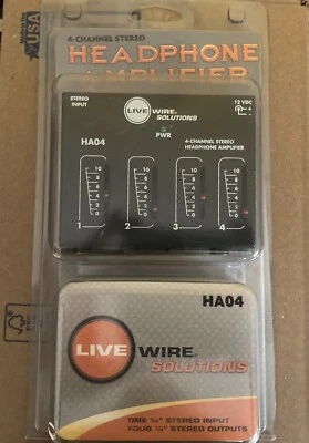 LIVEWIRE HA04 - 4 CHANNEL STEREO HEADPHONE AMPLIFIER - LIGHTLY USED / OPEN BOX - Image 1 of 4