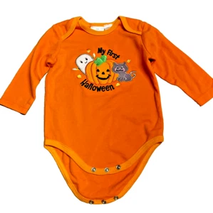 My First Halloween~Una pieza Manga Larga~6-9 mos~Nuevo sin etiqueta - Imagen 1 de 6