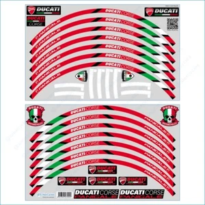 Ducati Corse Panigale 899 959 1199 1299 Wheel Decal Rim Sticker Stripes Laminate - Picture 1 of 2