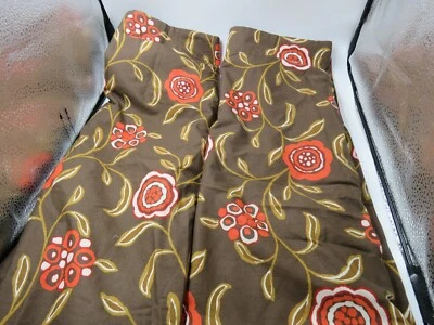 ДВЕ наволочки Crate & Barrel Gypsy Bloom хлопок стандартные 20x26 коричневый цветочный винтажный - Изображение 1 из 4