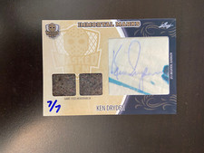 2017 Leaf Immortal Marks Ken Dryden Auto Dual Game Used Relice 7/7 RARE!