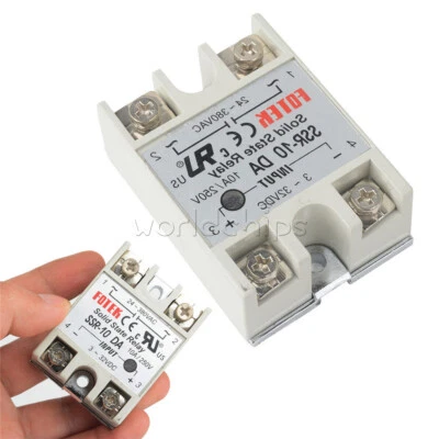 24V~380V 10A 250V SSR-10 DA New Solid State Relay Module 3~32V DC-AC Control - Image 1 of 4