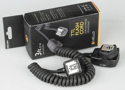 Vello Off-Camera TTL Flash Cord for Olympus Panasonic Cameras 3ft - Image 1 of 2