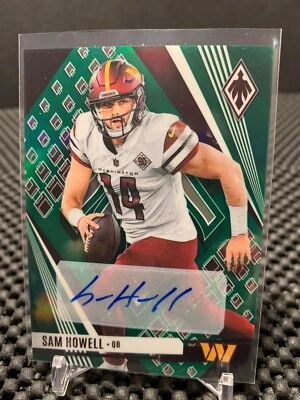 2023 Panini Phoenix Rookie Auto Green #25 Sam Howell /10 Washington Commanders - Image 1 of 2