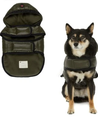 Parka para perros Pajar Pup Eddie mediana verde militar Foto 1 de 4