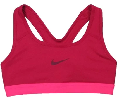 NEW NIKE [L] Women's DRI-FIT Medium Support Sports Bra-Fuchsia/Pink 717425-665 - Image 1 of 2