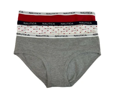 Pack de 3 bragas Nautica para mujer rojas y grises, blancas hipster talla L Foto 1 de 4
