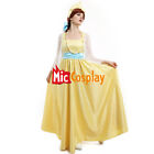 Women Anastasia Cosplay Costume Flash Princess Dress Outfit with Crown Necklace