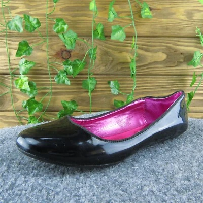 Steve Madden молодежи девочек балет туфли черный синтетический поскользнуться на размер 3 средний - Изображение 1 из 4