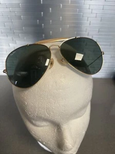 1980's? 62[]14MM VINTAGE B&L RAY BAN OUTDOORSMAN II? AVIATOR SUNGLASSES - Picture 1 of 19