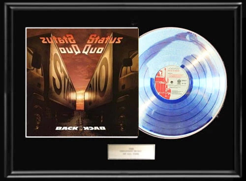 STATUS QUO BACK TO BACK WHITE GOLD SILVER  PLATINUM TONE RECORD LP  ALBUM RARE   - Image 1 of 1