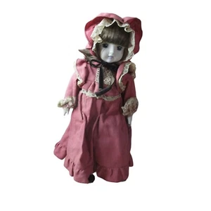Vestido musical Sankyo de 15" de muñeca rojo de principios de siglo - Imagen 1 de 10