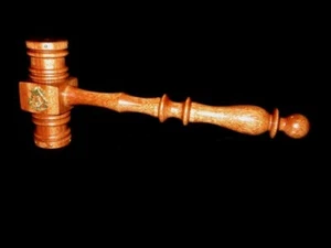 Freemason Masonic Gavel - Lodge Master's Ceremonial Hammer (32cm) Collectible FS - Picture 1 of 8