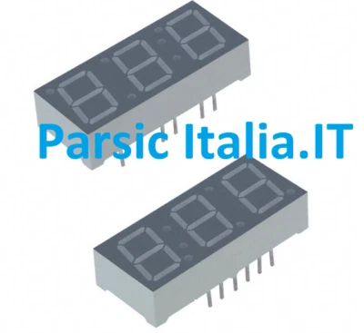 3 DIGIT LED DISPLAY 7 SEGMENTI ROSSO MOD. KPT-4301 16x30mm 6+6PIN ( = 8 PEZZI) - Immagine 1 di 4