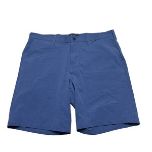 Hurley Cruiser Shorts Mens Size 34 Navy Blue Ripstop Flat Front Outdoor Casual - Picture 1 of 7